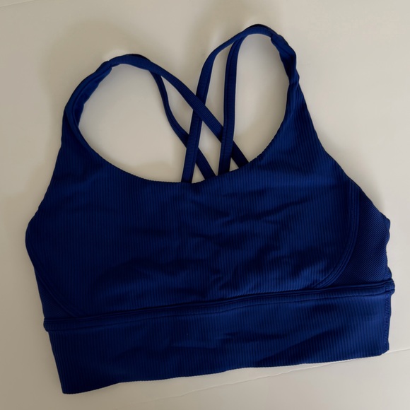 Lululemon Blue Athletic Crop Top and Shorts Set - Picture 5 of 7